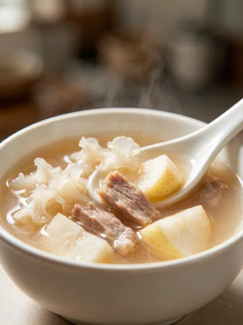 银耳雪梨瘦肉汤
