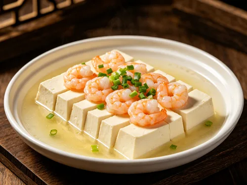 虾仁蒸豆腐