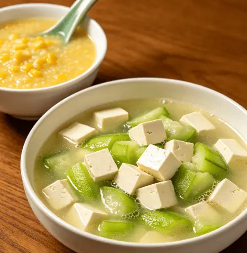 丝瓜香菇豆腐汤