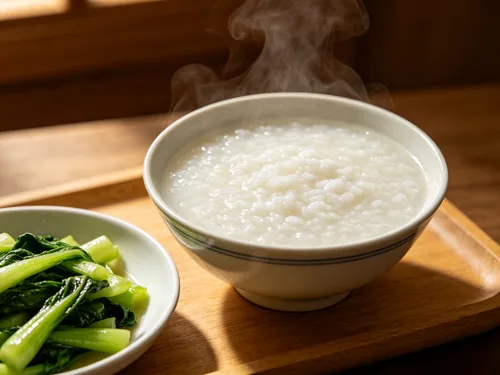 白粥配青菜